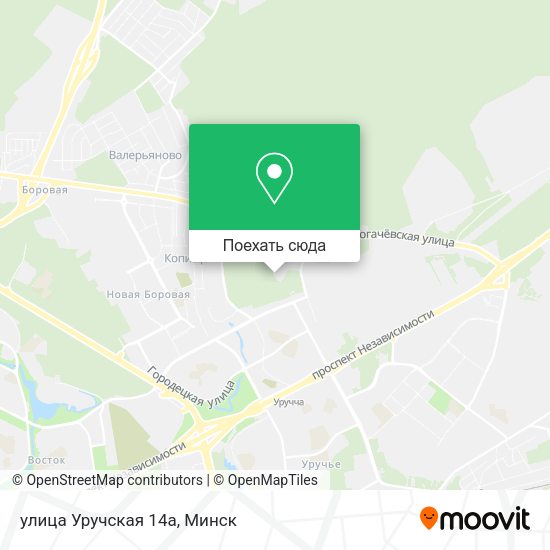 Карта улица Уручская 14а