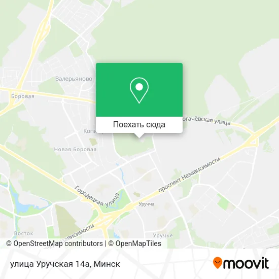 Карта улица Уручская 14а