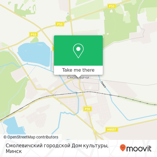 Карта Смолевичский городской Дом культуры