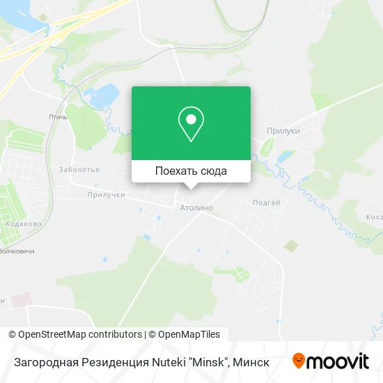 Карта Загородная Резиденция Nuteki "Minsk"