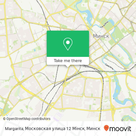 Карта Margarita, Московская улица 12 Мінск