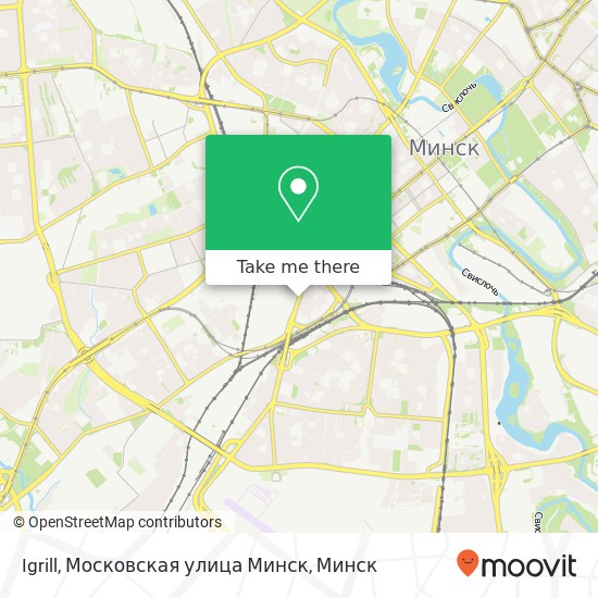 Карта Igrill, Московская улица Минск