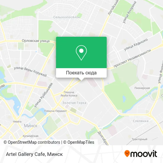 Карта Artel Gallery Cafe