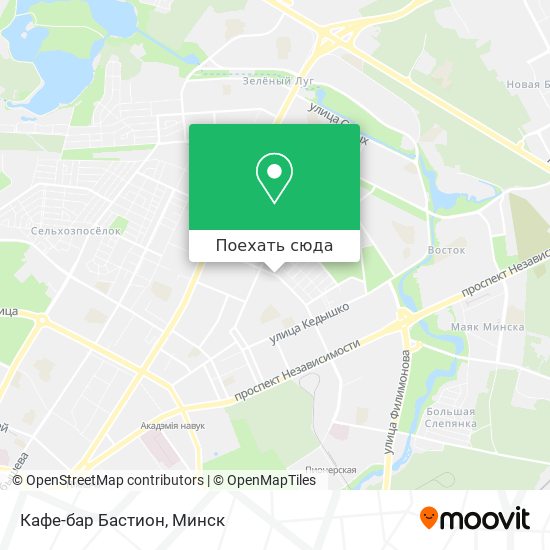 Карта Кафе-бар Бастион