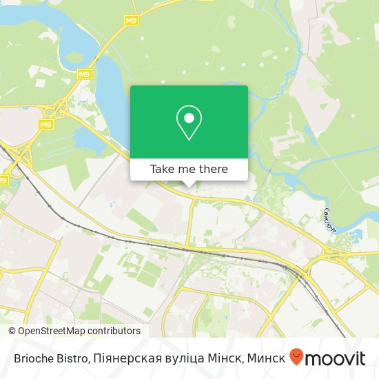 Карта Brioche Bistro, Піянерская вуліца Мінск