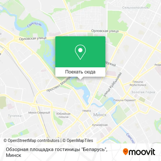 Карта Обзорная площадка гостиницы "Беларусь"