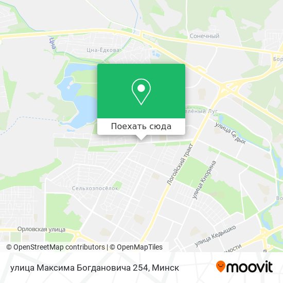 Карта улица Максима Богдановича 254