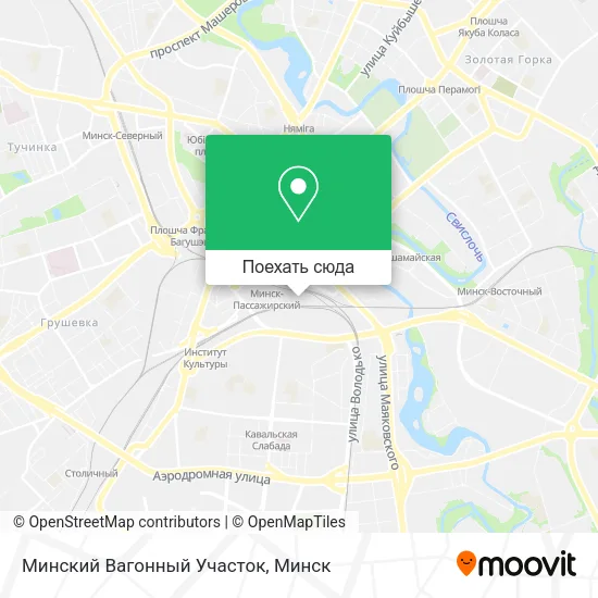 Карта Минский Вагонный Участок