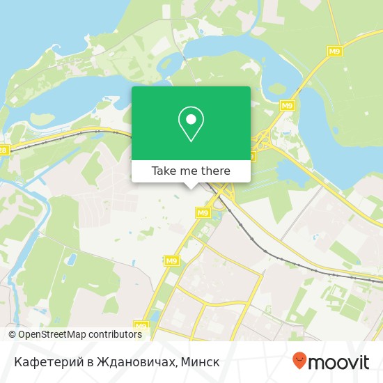 Карта Кафетерий в Ждановичах
