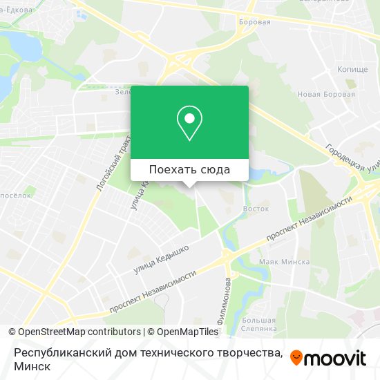 Карта Республиканский дом технического творчества