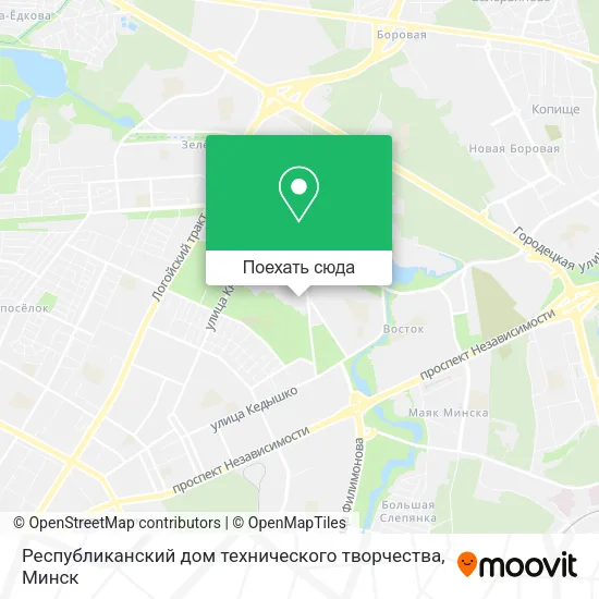 Карта Республиканский дом технического творчества
