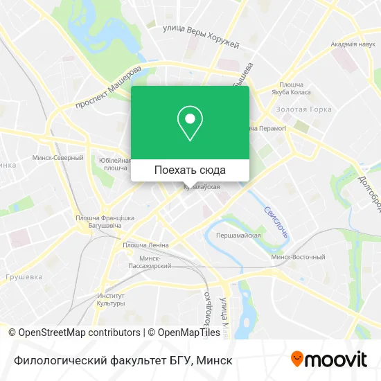 Карта Филологический факультет БГУ