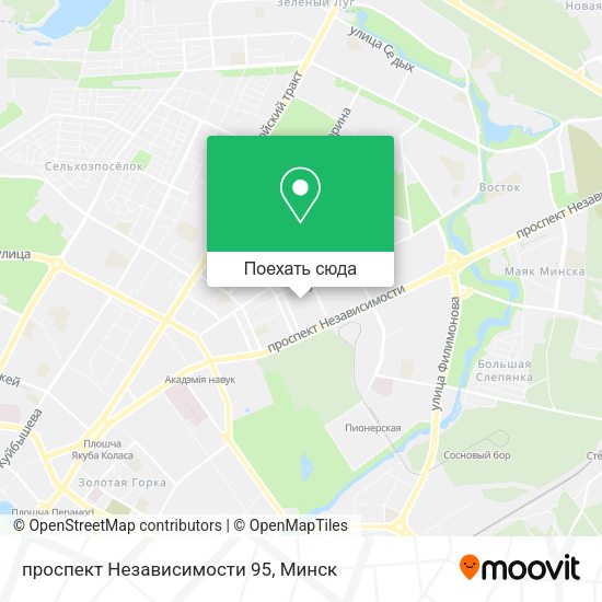 Карта проспект Независимости 95