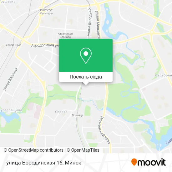 Карта улица Бородинская 1б