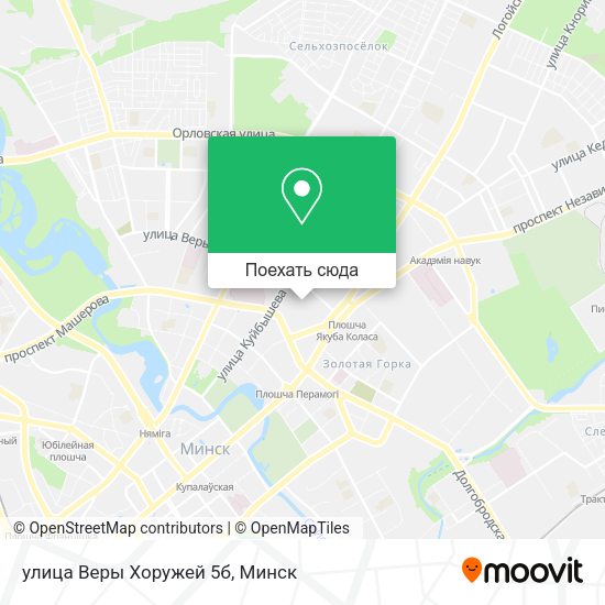 Карта улица Веры Хоружей 5б
