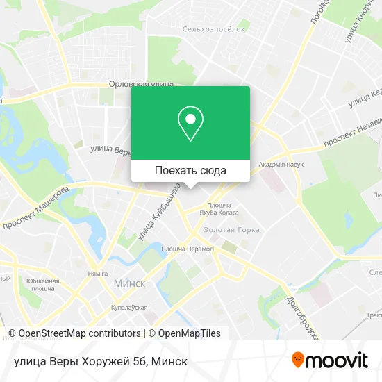 Карта улица Веры Хоружей 5б