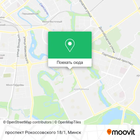 Карта проспект Рокоссовского 18/1