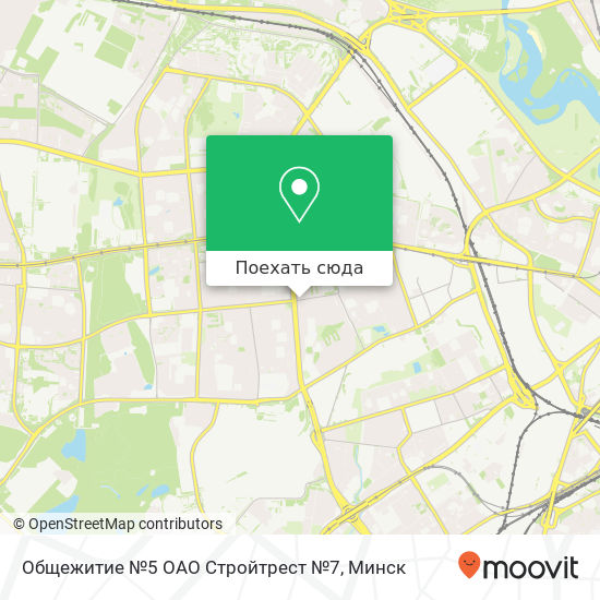 Карта Общежитие №5 ОАО Стройтрест №7