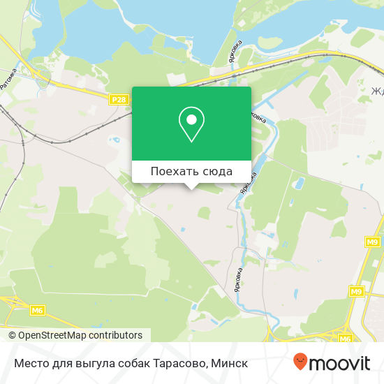Карта Место для выгула собак Тарасово