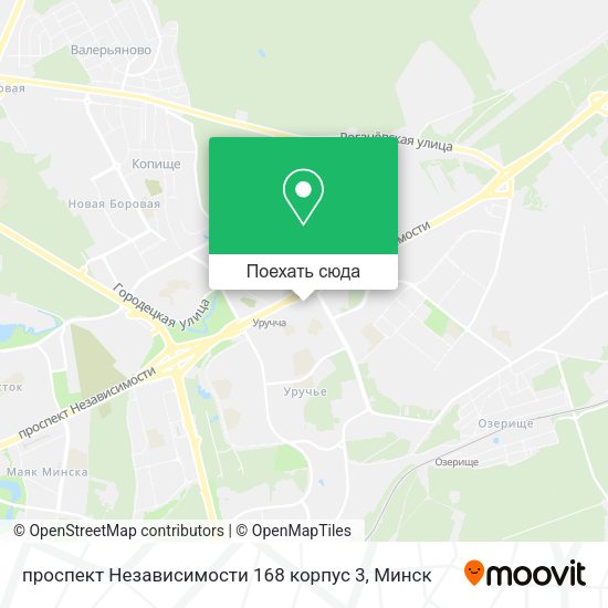 Карта проспект Независимости 168 корпус 3