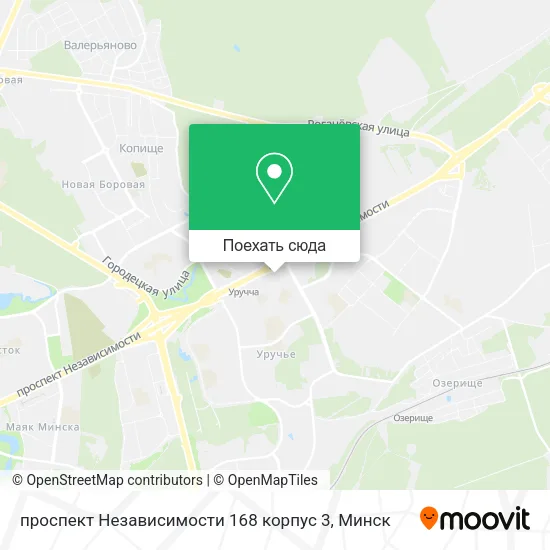 Карта проспект Независимости 168 корпус 3