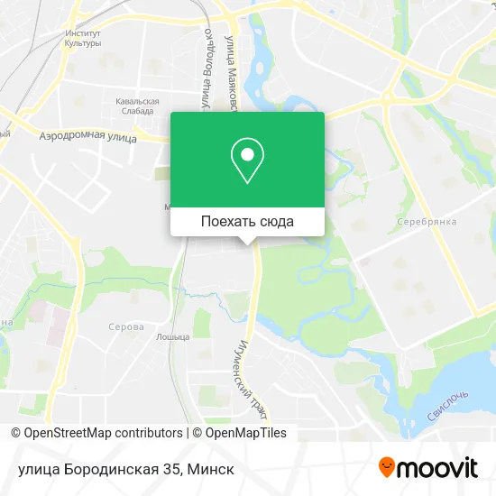 Карта улица Бородинская 35