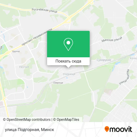 Карта улица Подгорная