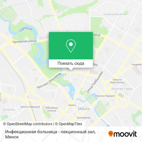 Карта Инфекционная больница - лекционный зал