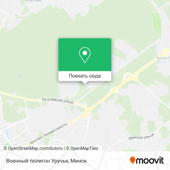 Карта Военный полигон Уручье