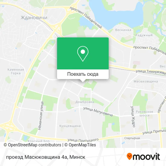 Карта проезд Масюковщина 4а