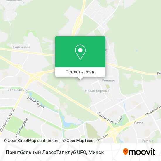 Карта Пейнтбольный ЛазерТаг клуб UFO