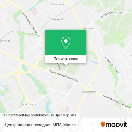 Карта Центральная проходная МПЗ