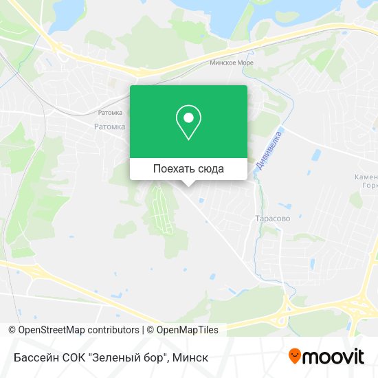 Карта Бассейн СОК "Зеленый бор"
