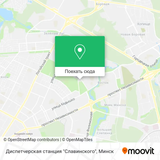 Карта Диспетчерская станция "Славинского"