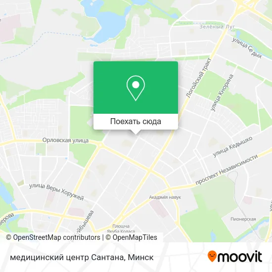Карта медицинский центр Сантана