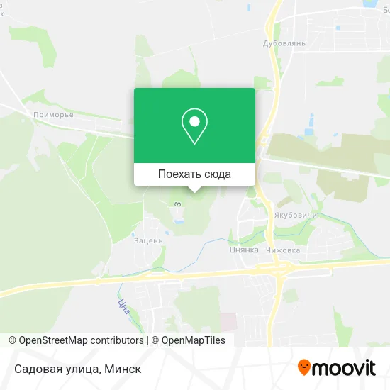 Карта Садовая улица