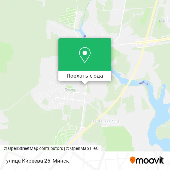 Карта улица Киреева 25