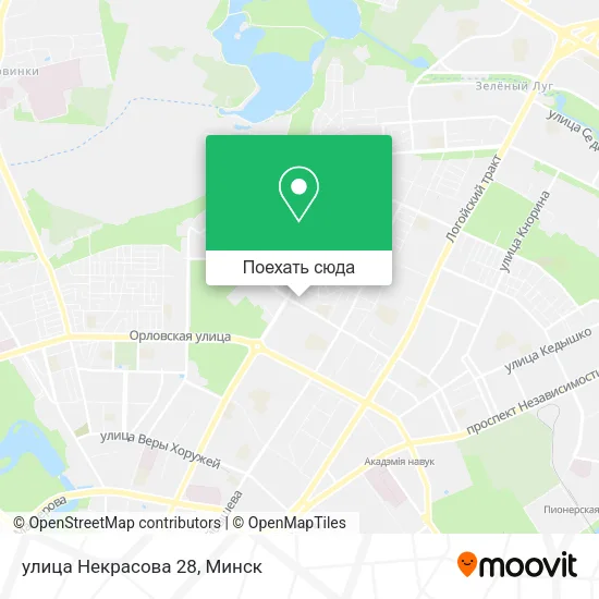 Карта улица Некрасова 28
