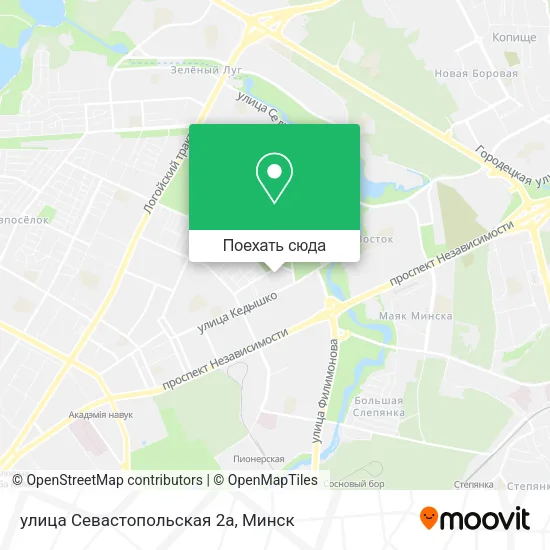 Карта улица Севастопольская 2а