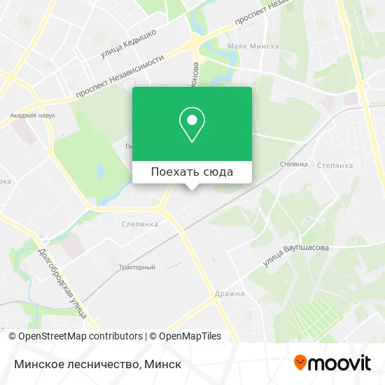 Карта Минское лесничество