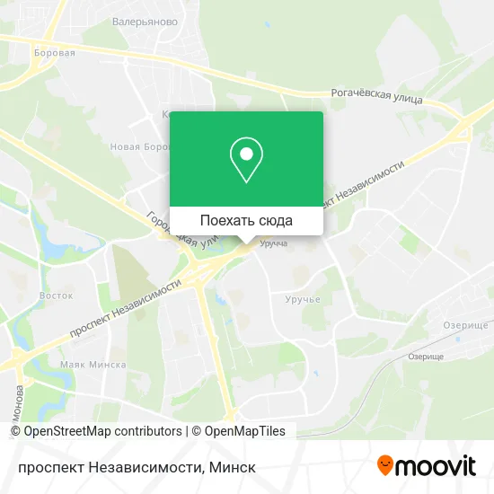 Карта проспект Независимости