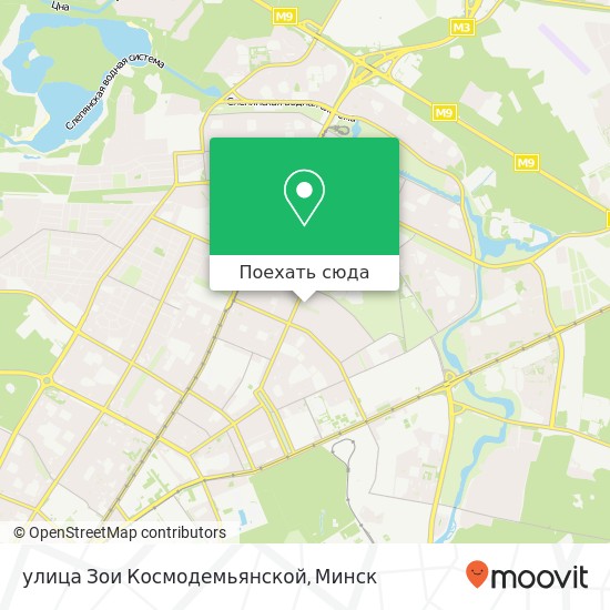 Карта улица Зои Космодемьянской