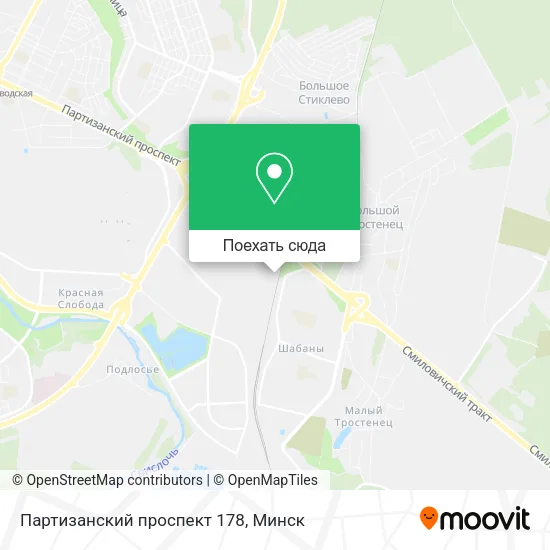 Карта Партизанский проспект 178