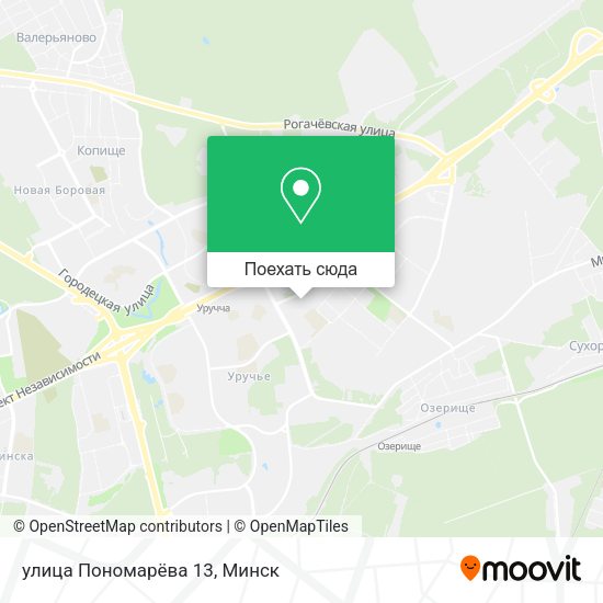 Карта улица Пономарёва 13