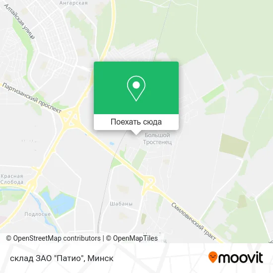 Карта склад ЗАО "Патио"