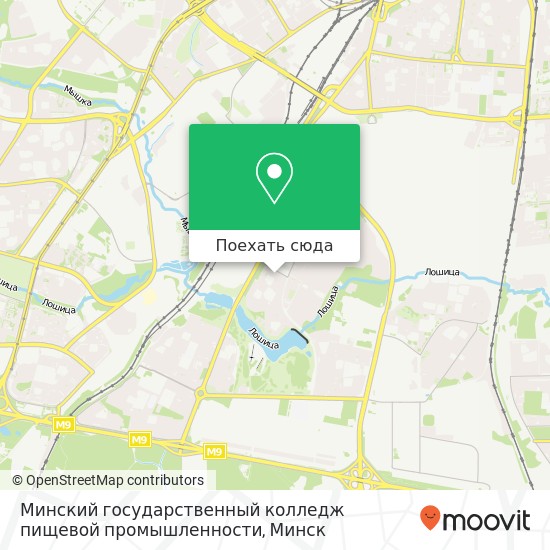 Карта Минский государственный колледж пищевой промышленности