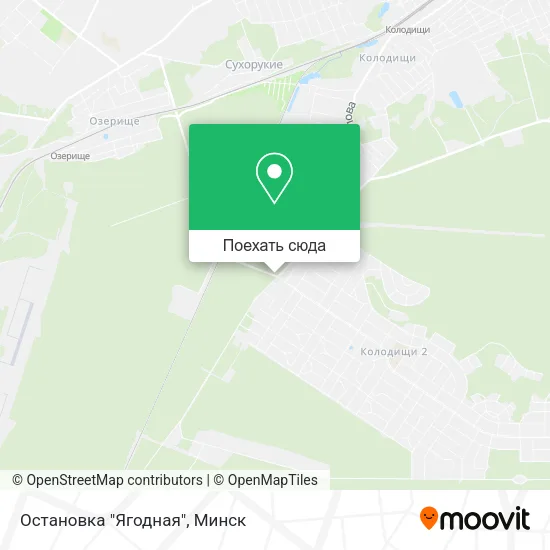 Карта Остановка "Ягодная"