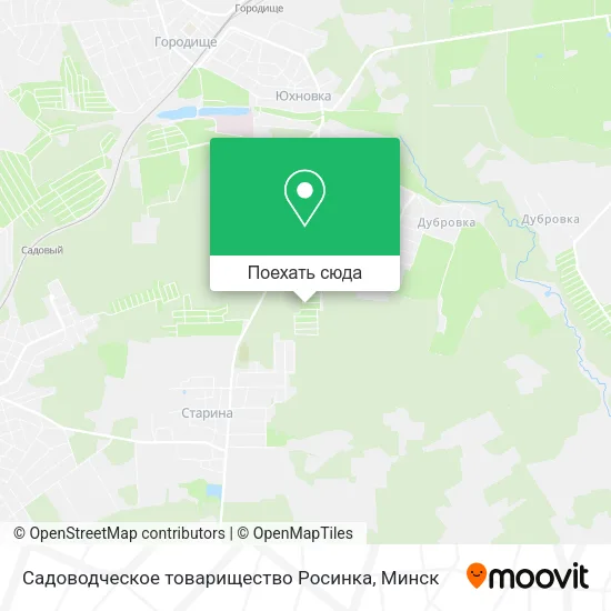 Карта Садоводческое товарищество Росинка