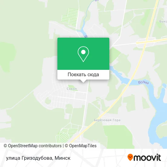 Карта улица Гризодубова