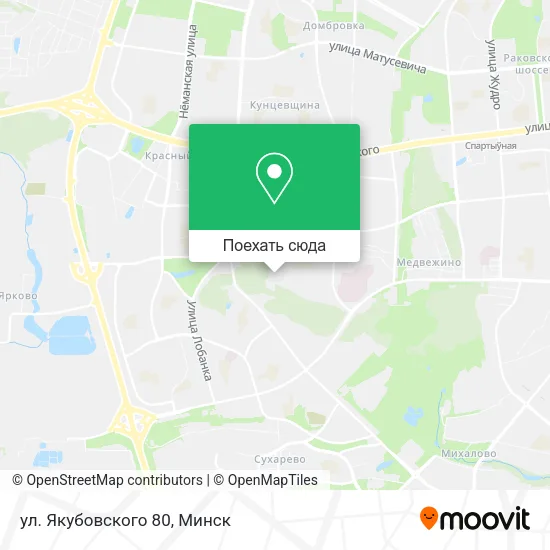 Карта ул. Якубовского 80